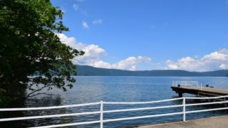 十和田湖西湖畔の景色の写真